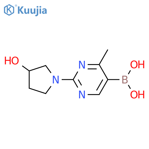 [2-(3-hydroxypyrrolidin-1-yl)-4-methyl-pyrimidin-5-yl]boronic acid structure