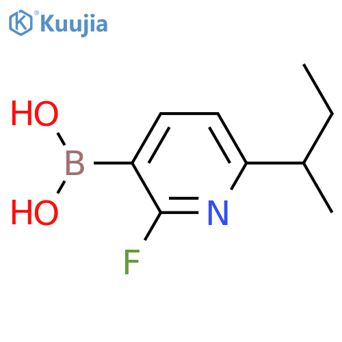 2-Fluoro-6-(sec-butyl)pyridine-3-boronic acid structure