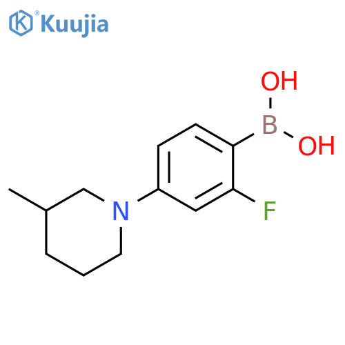 2-Fluoro-4-(3-methylpiperidin-1-yl)phenylboronic acid structure
