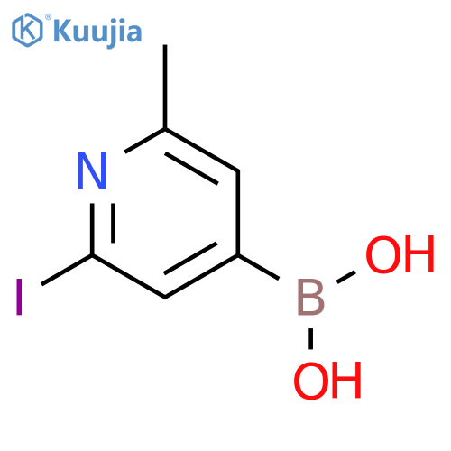 2-Iodo-6-methylpyridine-4-boronic acid structure