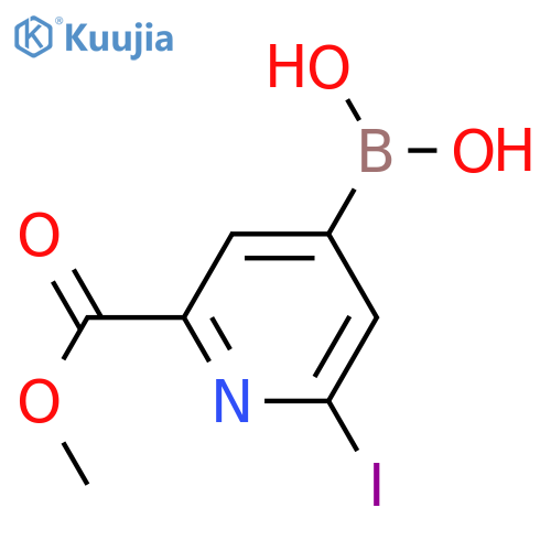 [2-(METHOXYCARBONYL)-6-IODOPYRIDIN-4-YL]BORONIC ACID structure