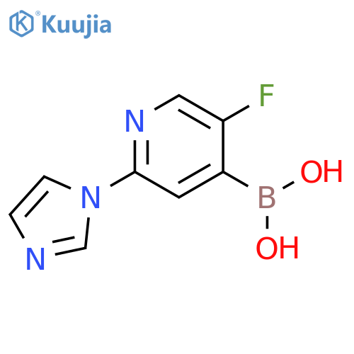 5-Fluoro-2-(imidazol-1-yl)pyridine-4-boronic acid structure