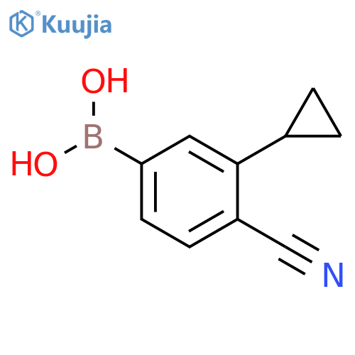 (4-cyano-3-cyclopropylphenyl)boronic acid structure