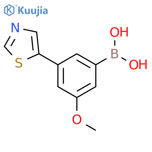 3-Methoxy-5-(thiazol-5-yl)phenylboronic acid structure
