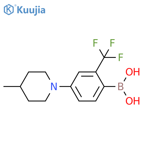 2-Trifluoromethyl-4-(4-methylpiperidin-1-yl)phenylboronic acid structure