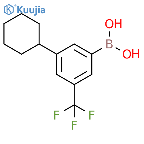 3-Trifluoromethyl-5-(cyclohexyl)phenylboronic acid structure
