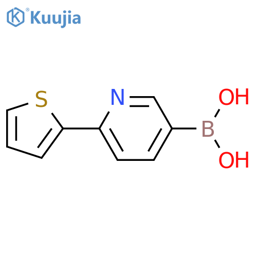 (6-(thiophen-2-yl)pyridin-3-yl)boronic acid structure