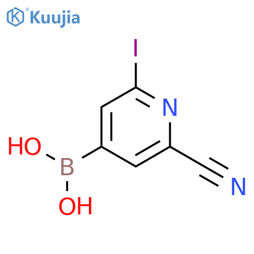 2-Iodo-6-cyanopyridine-4-boronic acid structure