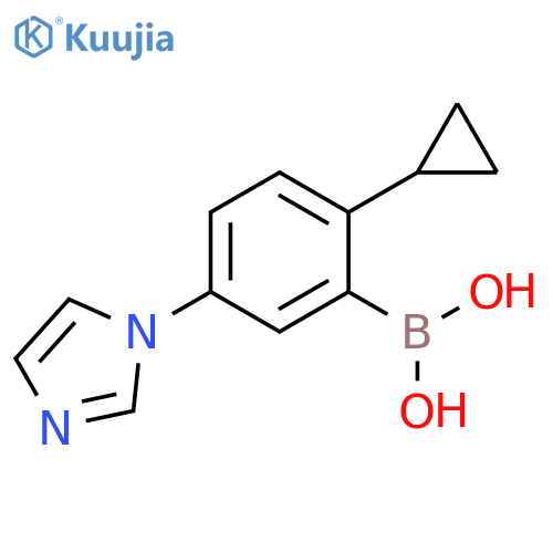 2-Cyclopropyl-5-(imidazol-1-yl)phenylboronic acid structure