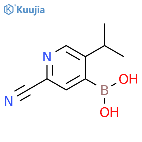 5-(iso-Propyl)-2-cyanopyridine-4-boronic acid structure