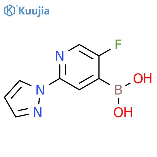 5-Fluoro-2-(1H-pyrazol-1-yl)pyridine-4-boronic acid structure
