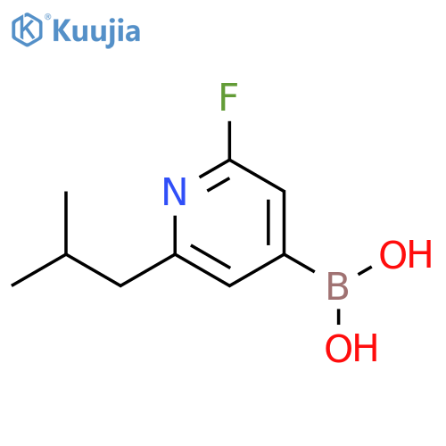 2-Fluoro-6-(iso-butyl)pyridine-4-boronic acid structure