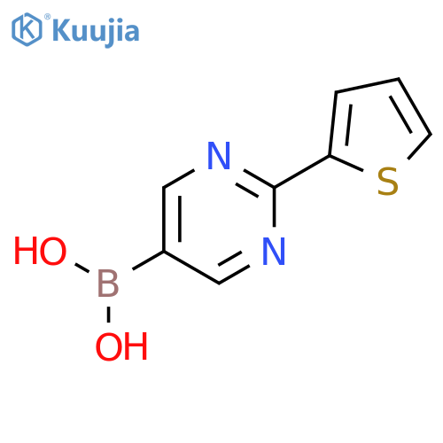 (2-(thiophen-2-yl)pyrimidin-5-yl)boronic acid structure