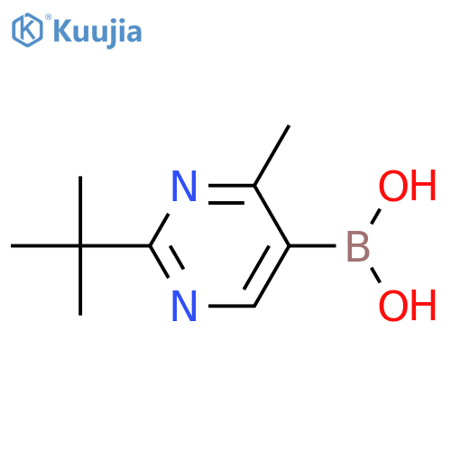 4-Methyl-2-(tert-butyl)pyrimidine-5-boronic acid structure