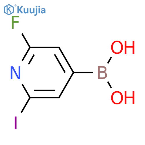 2-Fluoro-6-iodopyridine-4-boronic acid structure