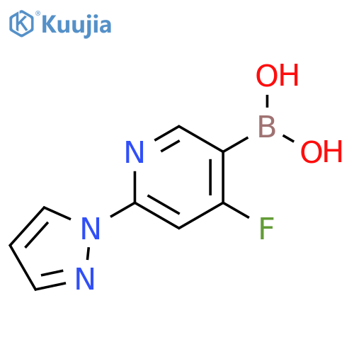 4-Fluoro-2-(1H-pyrazol-1-yl)pyridine-5-boronic acid structure