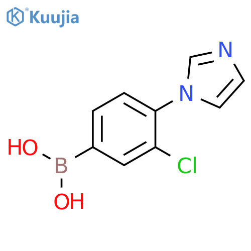 3-Chloro-4-(1H-imidazol-1-yl)phenylboronic acid structure