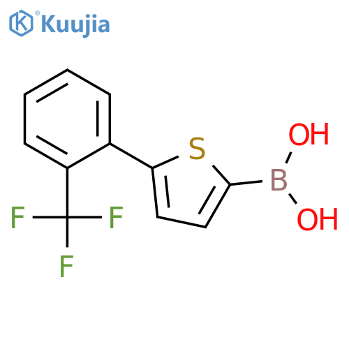 5-(2-Trifluoromethylphenyl)thiophene-2-boronic acid structure