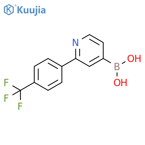2-(4-Trifluoromethylphenyl)pyridine-4-boronic acid structure