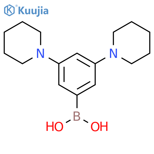 3,5-Bis(piperidino)phenylboronic acid structure