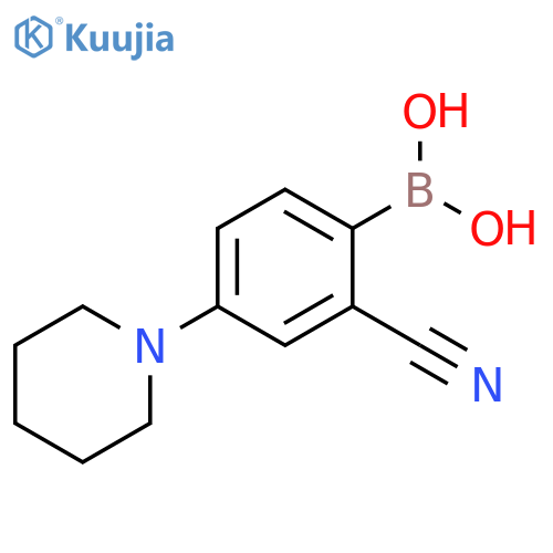 2-Cyano-4-(piperidin-1-yl)phenylboronic acid structure