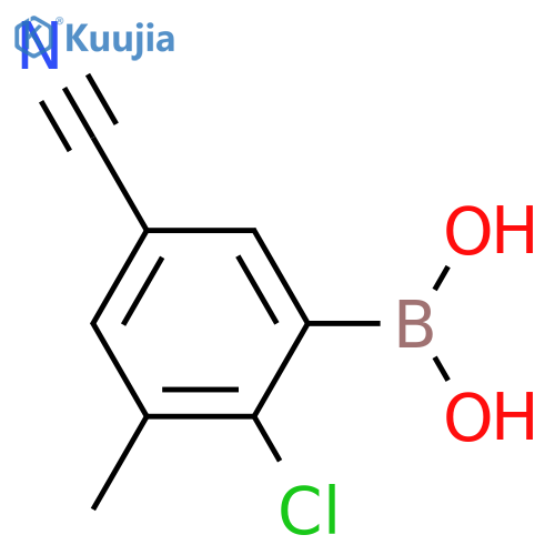 2-Chloro-3-methyl-5-cyanophenylboronic acid structure