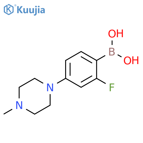 (2-fluoro-4-(4-methylpiperazin-1-yl)phenyl)boronic acid structure
