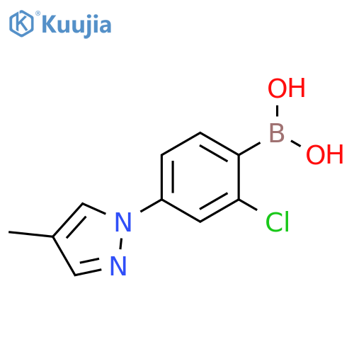2-Chloro-4-(4-methyl-1H-pyrazol-1-yl)phenylboronic acid structure