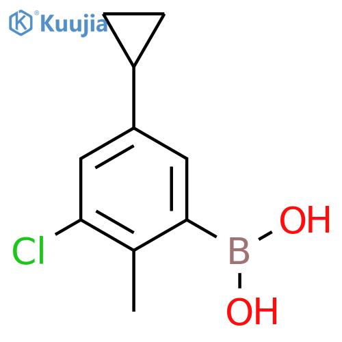 3-Chloro-2-methyl-5-cyclopropylphenylboronic acid structure