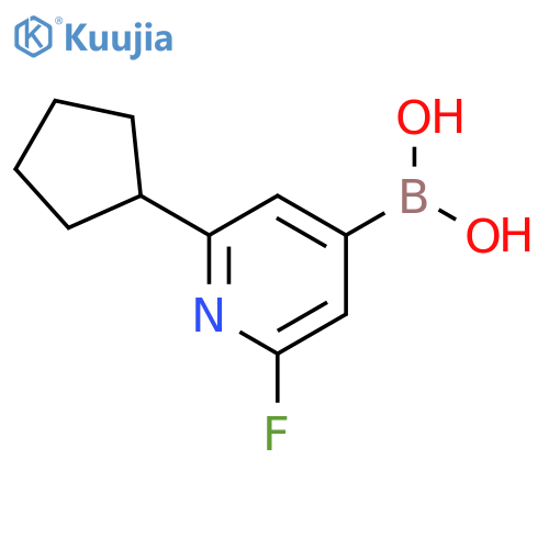 2-Fluoro-6-(cyclopentyl)pyridine-4-boronic acid structure