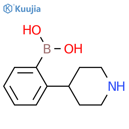 2-(Piperidin-4-yl)phenylboronic acid structure