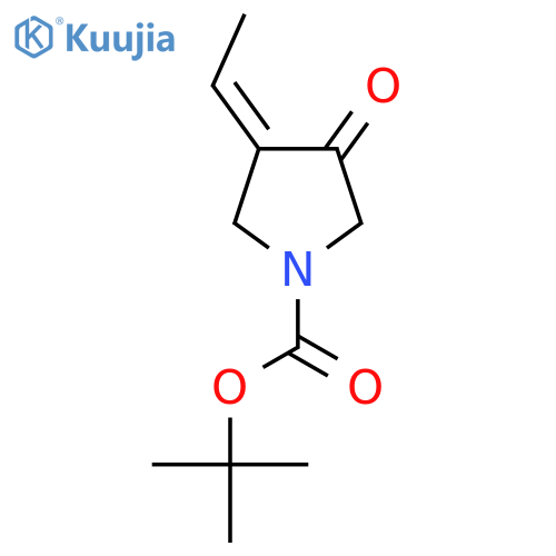 tert-butyl (3Z)-3-ethylidene-4-oxopyrrolidine-1-carboxylate structure