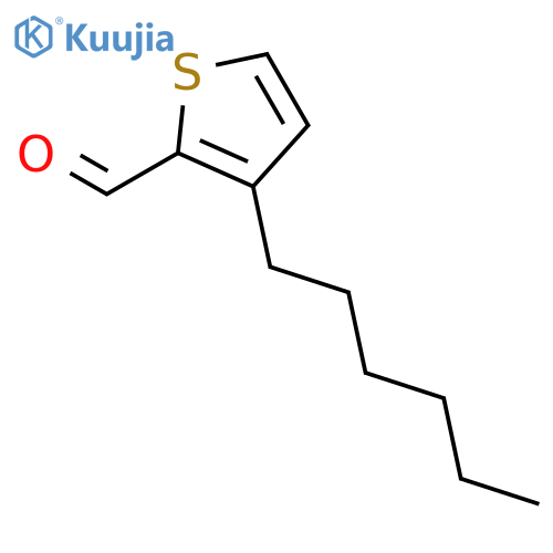 2-Thiophenecarboxaldehyde, 3-hexyl- structure