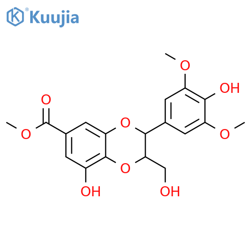 3,7'-Epoxy-8,9-dinor-4,8'-oxylignan-3',4',5,5',7,9'-hexol; (7'R,8'R)-form, 7-Carboxylic acid, 3',5'-di-Me ether, Me ester structure
