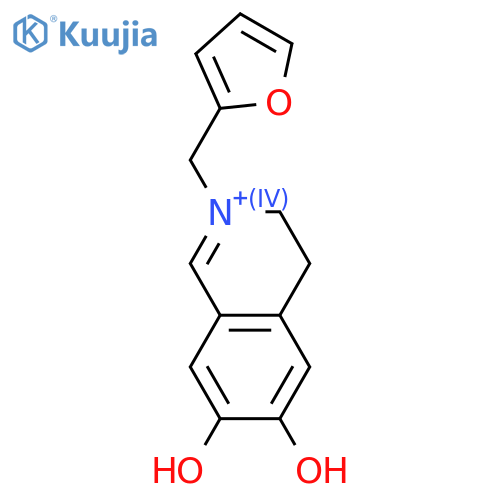 2-(2-Furanylmethyl)-3,4-dihydro-6,7-dihydroxyisoquinolinium structure