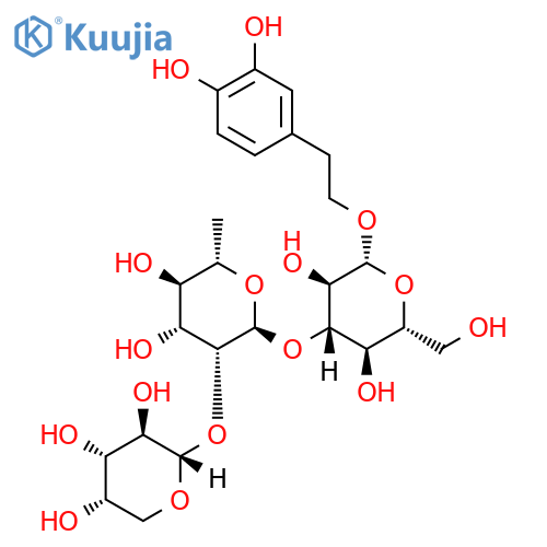 b-D-Glucopyranoside,2-(3,4-dihydroxyphenyl)ethyl O-a-L-arabinopyranosyl-(1(R)2)-O-6-deoxy-a-L-mannopyranosyl-(1(R)3)- structure