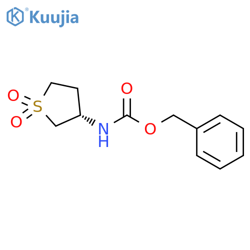 Phenylmethyl N-[(3S)-tetrahydro-1,1-dioxido-3-thienyl]carbamate structure