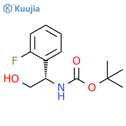 tert-butyl (S)-(1-(2-fluorophenyl)-2-hydroxyethyl)carbamate structure