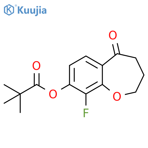 9-Fluoro-5-oxo-2,3,4,5-tetrahydrobenzo[b]oxepin-8-yl pivalate structure