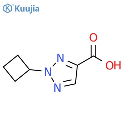 2H-1,2,3-Triazole-4-carboxylic acid, 2-cyclobutyl- structure