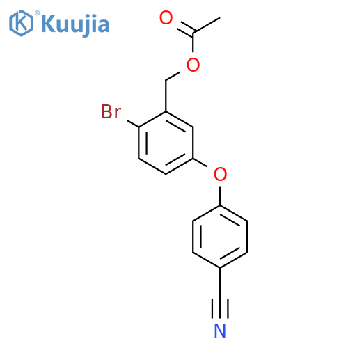 2-Bromo-5-(4-cyanophenoxy)benzyl acetate structure
