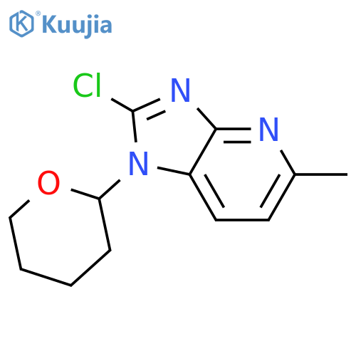 2-Chloro-5-methyl-1-(tetrahydro-2H-pyran-2-yl)-1H-imidazo[4,5-b]pyridine structure