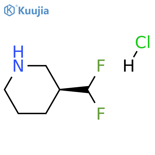 (3S)-3-(difluoromethyl)piperidine;hydrochloride structure