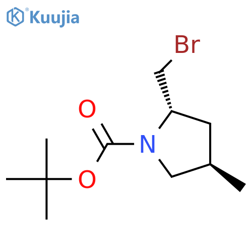 tert-butyl (2S,4R)-2-(bromomethyl)-4-methylpyrrolidine-1-carboxylate structure