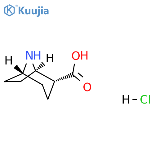 (1R,2R,5R)-8-azabicyclo[3.2.1]octane-2-carboxylic acid;hydrochloride structure