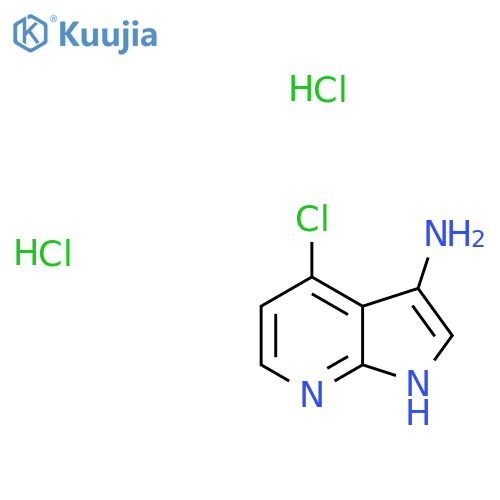 4-chloro-1H-pyrrolo[2,3-b]pyridin-3-amine dihydrochloride structure