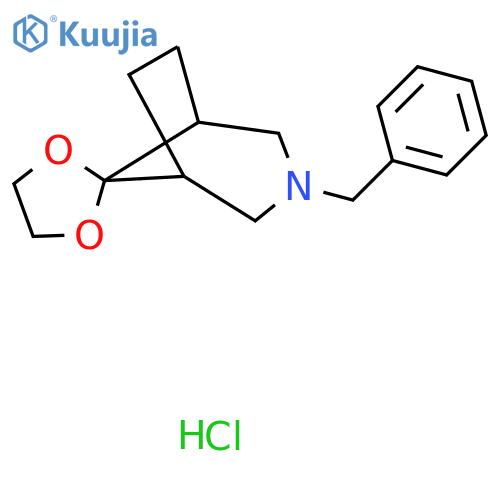 3-Benzyl-3-azaspiro[bicyclo[3.2.1]octane-8,2'-[1,3]dioxolane] hydrochloride structure