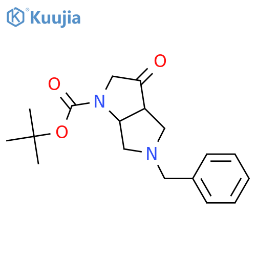 tert-butyl 5-benzyl-3-oxo-octahydropyrrolo[3,4-b]pyrrole-1-carboxylate structure