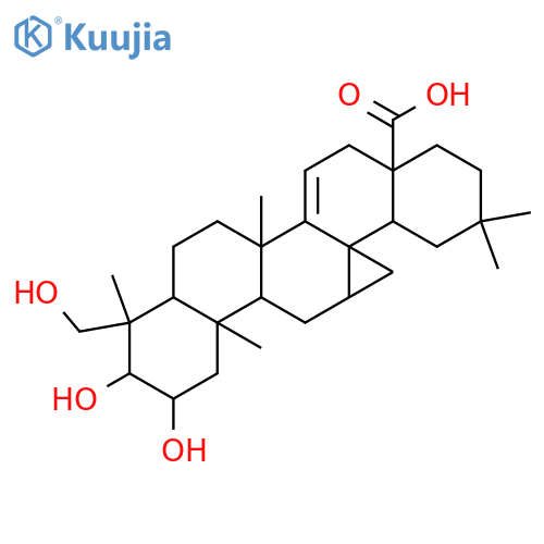 12,27-Cyclo-2,3,24-trihydroxy-14-taraxeren-28-oic acid; (2β,3β,12α)-form structure