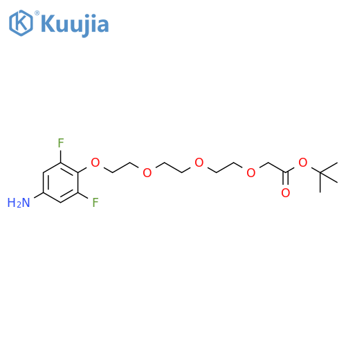 Acetic acid, 2-[2-[2-[2-(4-amino-2,6-difluorophenoxy)ethoxy]ethoxy]ethoxy]-, 1,1-dimethylethyl ester structure